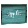 Elegant Designs Elegant Designs Decorative Wood Serving Tray, "Happy Place" HG2000-BHP